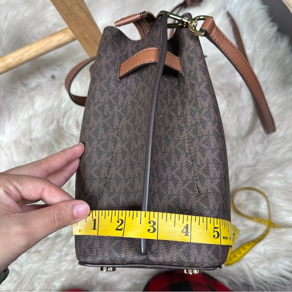 Nwot Michael Kors large Emilia Satchel Shoulder Crossbody Bag w/ matching wallet - Picture 14 of 17